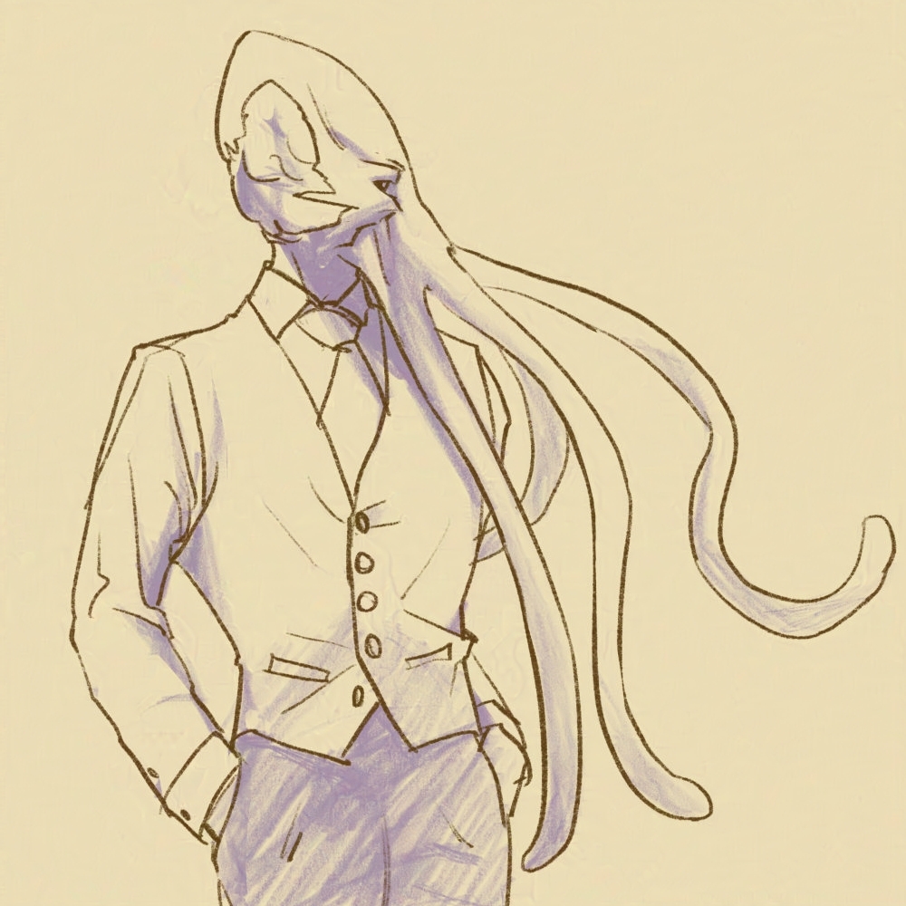 A sketch of the Emperor looking to the right, dressed in a waist coat.
